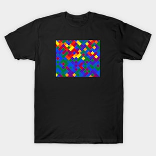 Gay Pride Checkered Squares Gradient T-Shirt